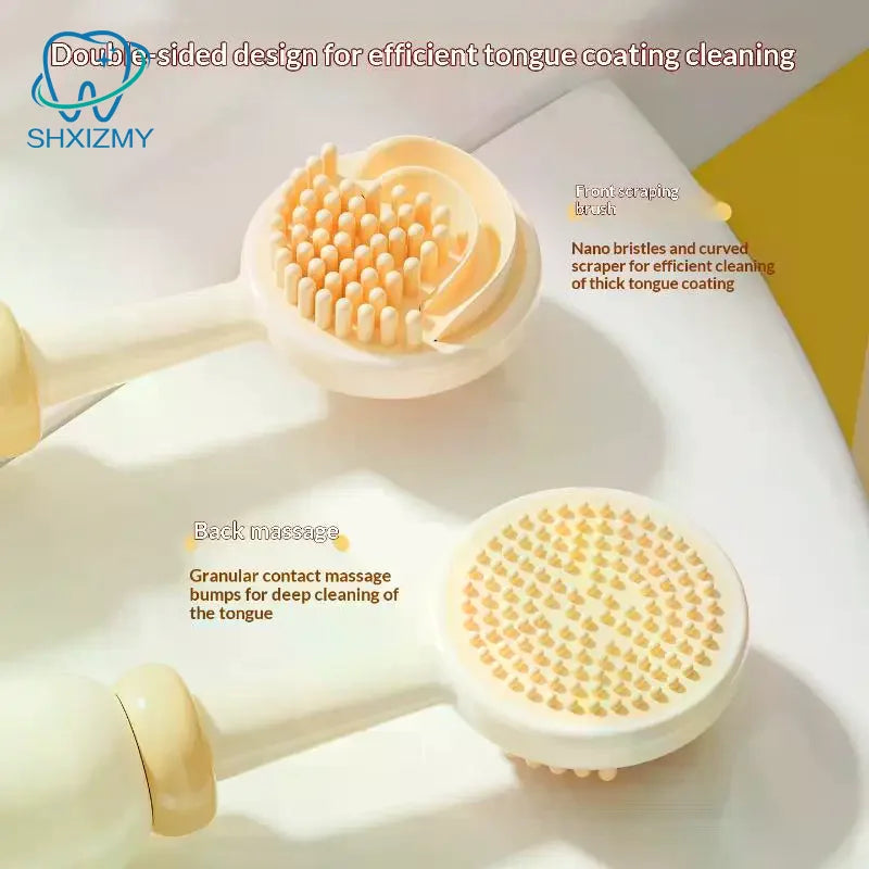Double-Sided Tongue Scraper Set with Holder & 5 Heads