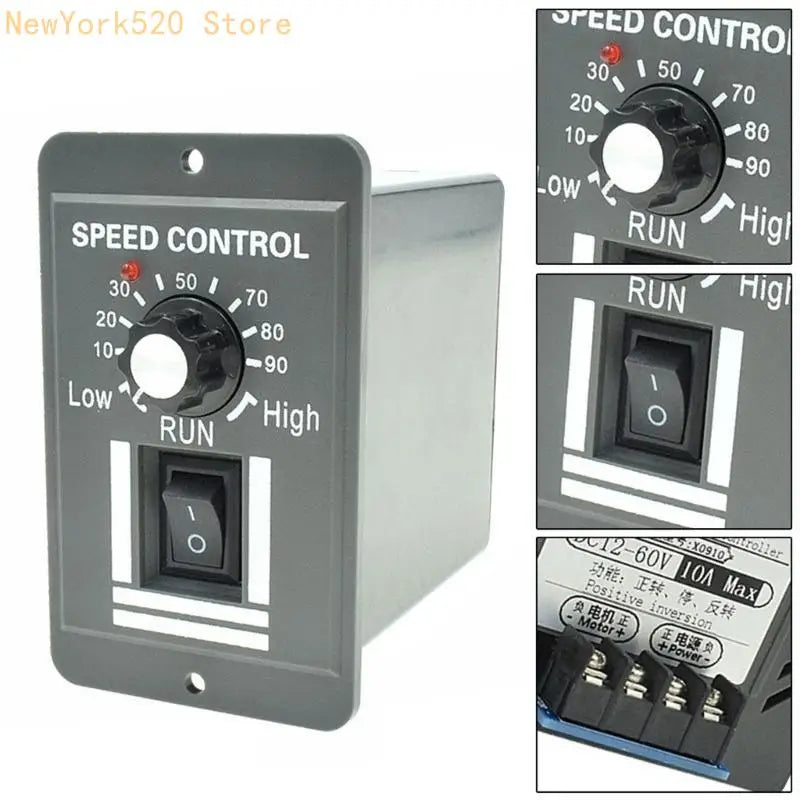DC 12V–60V Reversible Motor Speed Controller 10A Drive Module