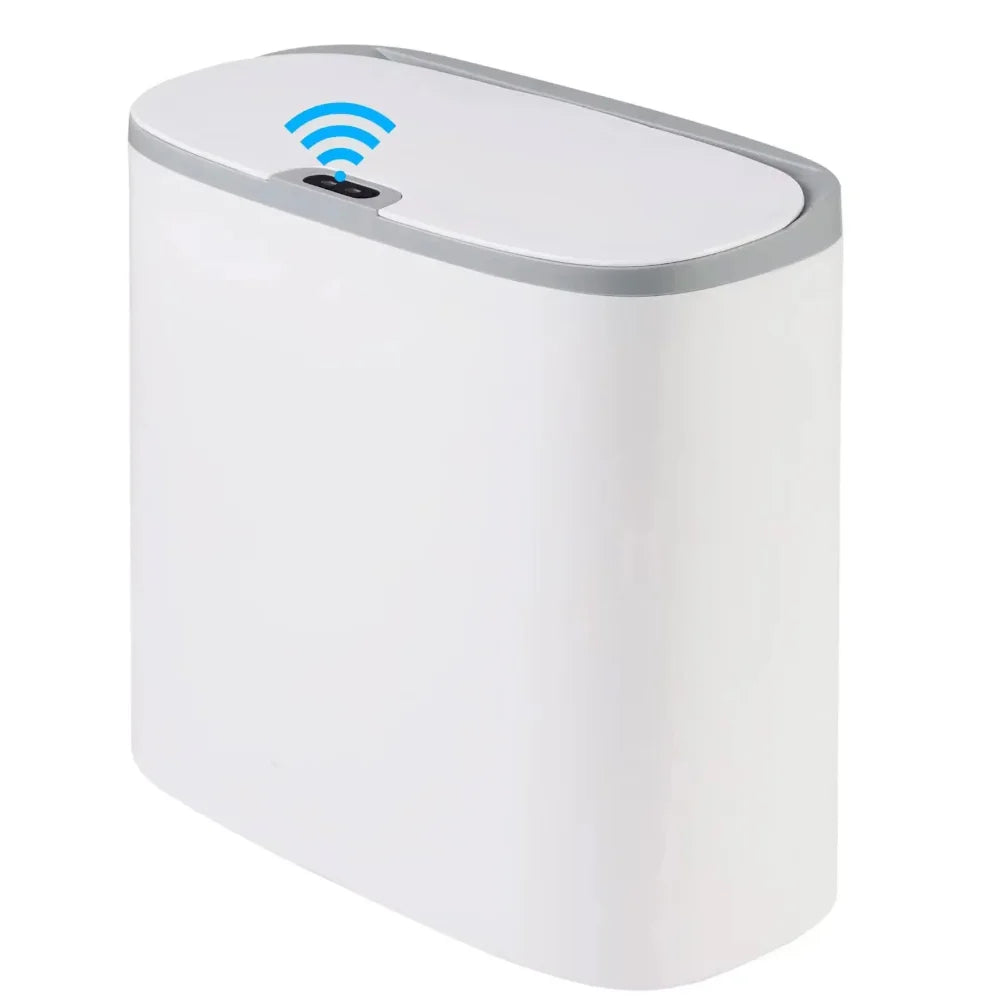 Touchless Motion Sensor Trash Can – Slim Waterproof Bin