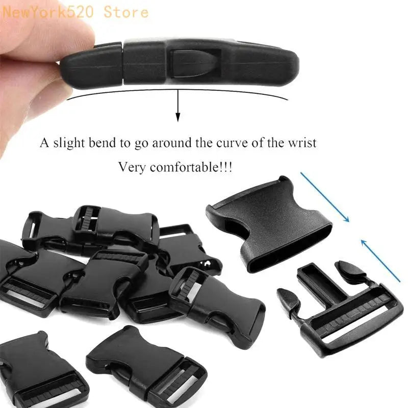 Backpack Buckle & Nylon Webbing Strap Set – 12 Clips & Slides