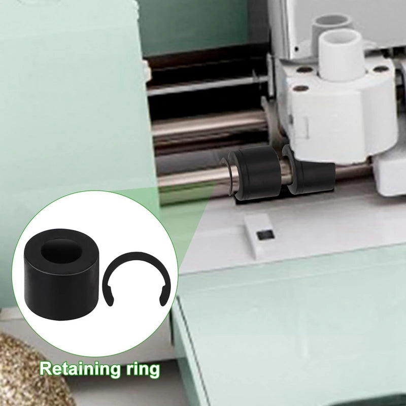Cricut Maker Rubber Roller & Retaining Clip Ring Replacement Kit