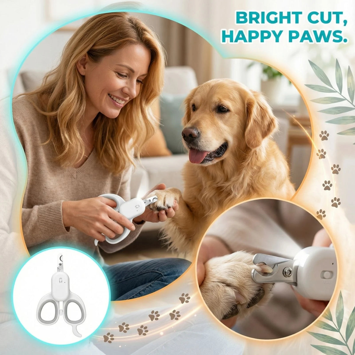 LED Pet Nail Clippers USB Rechargeable with Light – Dogs & Cats