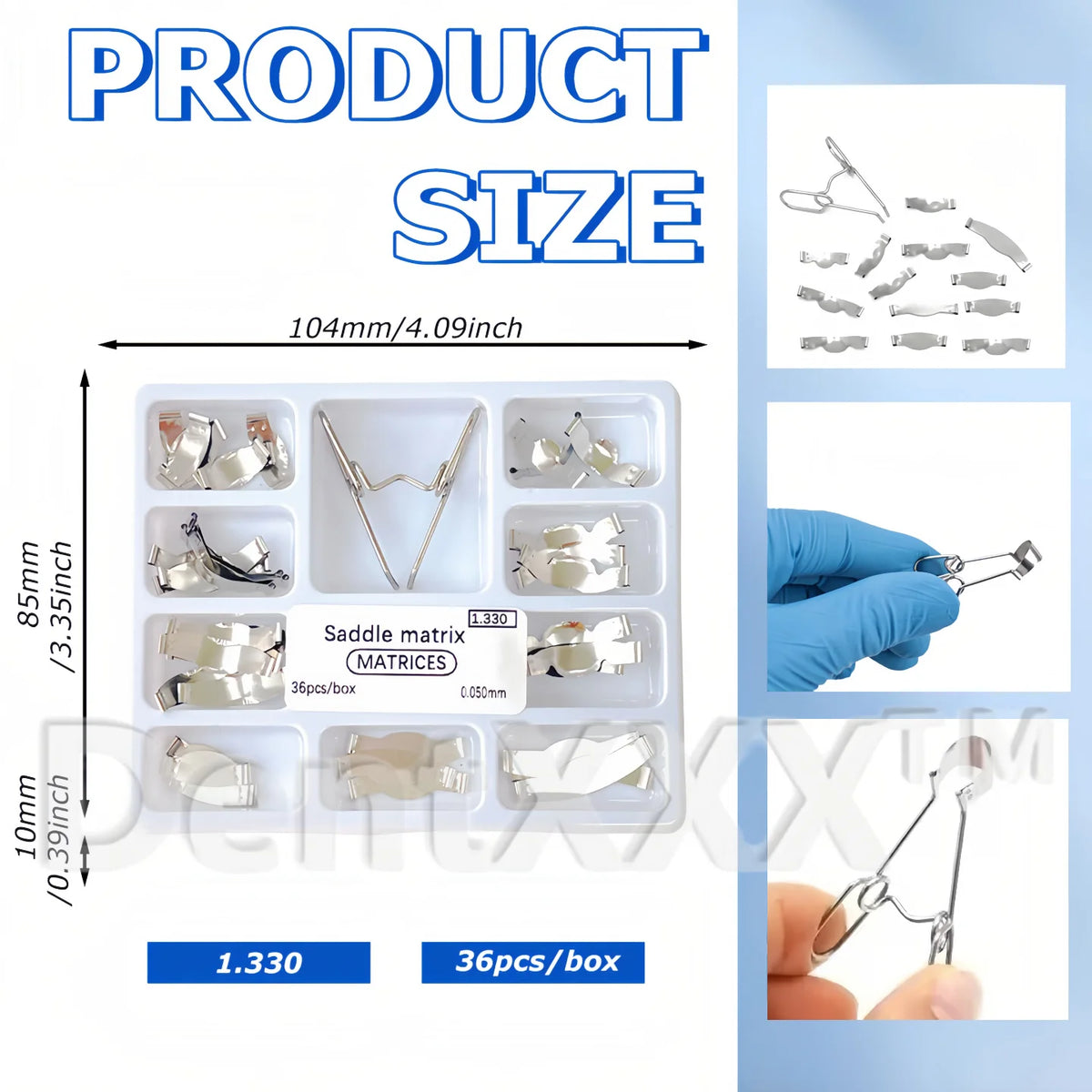 36Pcs Sectional Matrix System – Steel Bands & Separating Rings