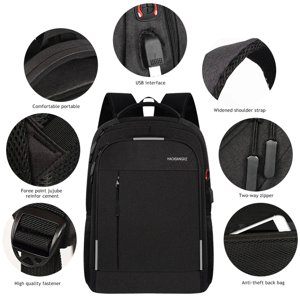 EGYAL 15.6" Travel Laptop Backpack USB Port Carry-On Bag