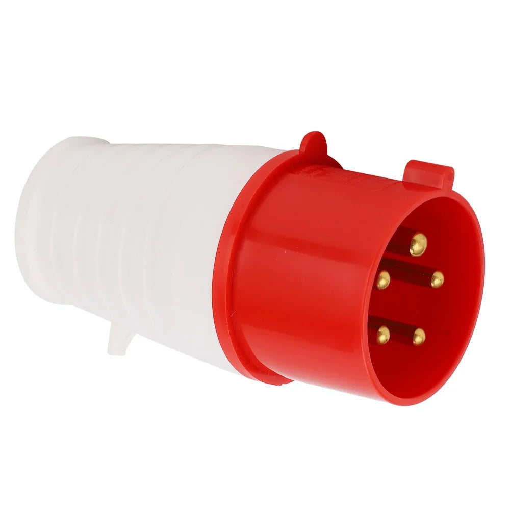 32A 3-Phase Industrial Plug & Coupler 5-Pin IP44 Waterproof Kit