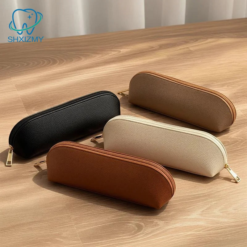 PU Leather Pencil Pouch – Waterproof Metal Zipper Case