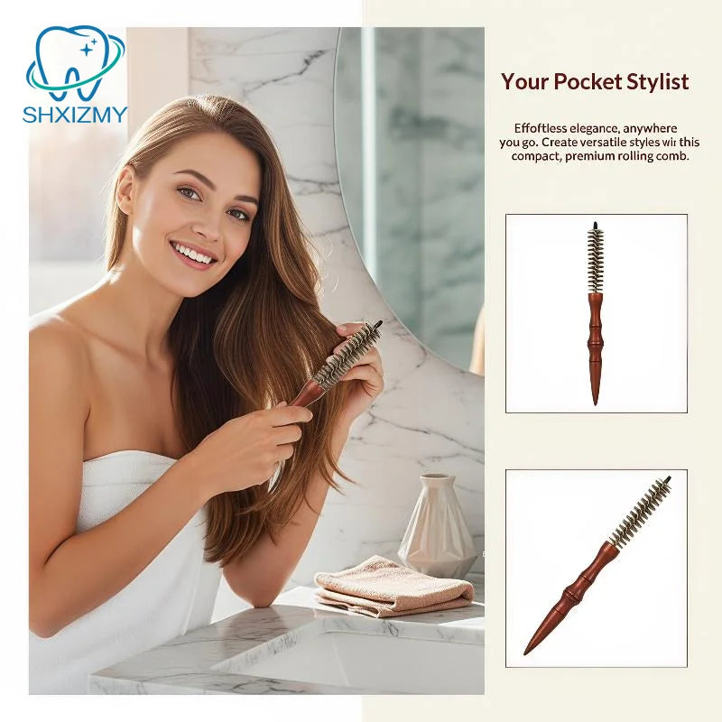 Boar Bristle Teasing Brush – Schima Wood Handle Styling Tool