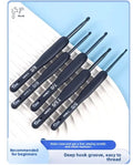 Stainless Steel Crochet Hooks Set 9 Sizes 2.0–6.0mm Soft Grip