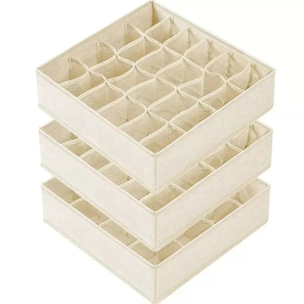 Foldable Underwear Drawer Organizer Box Set – Bra Socks Storage