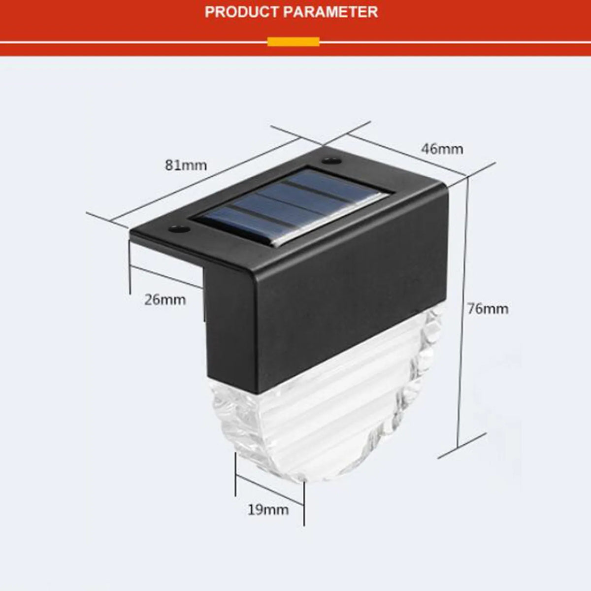 Solar LED Fence & Deck Light – Waterproof Color Changing