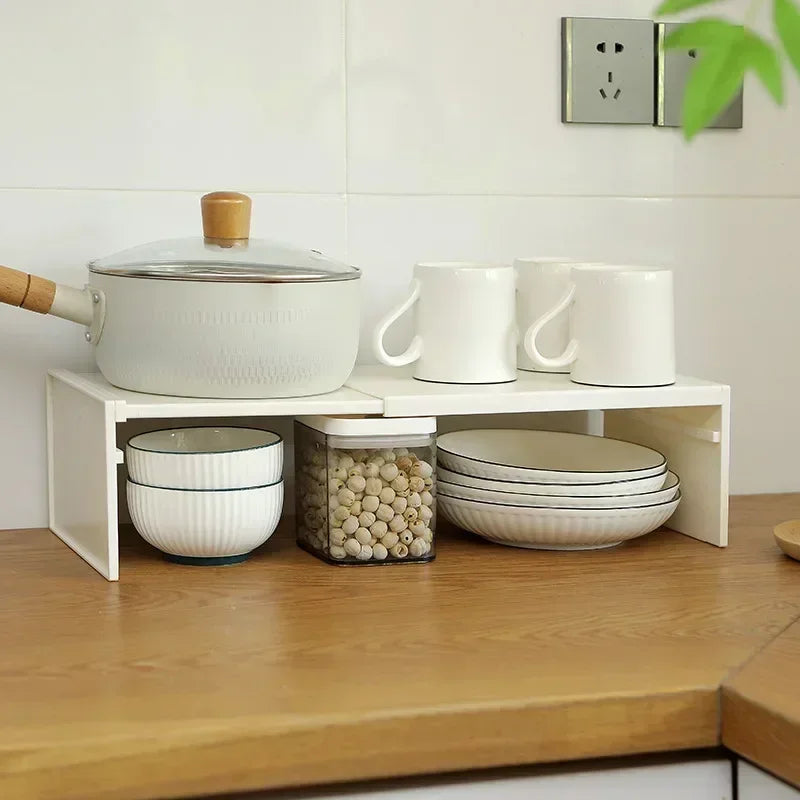 Stretchable Cabinet Shelf Spice Organizer Rack 1-2 Pcs