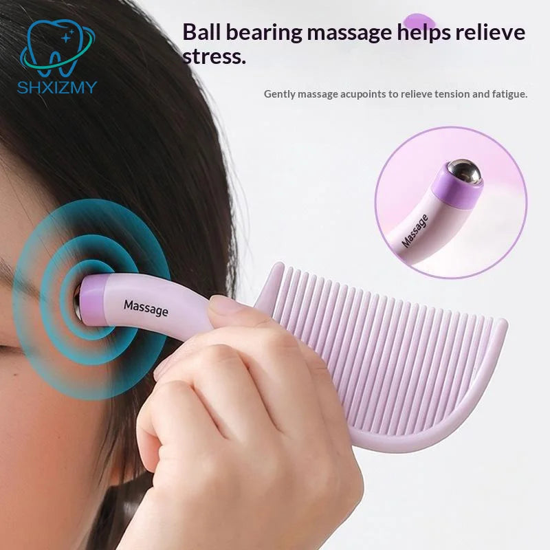 Roller Ball Massage Hair Comb – Anti-Static Detangling Brush
