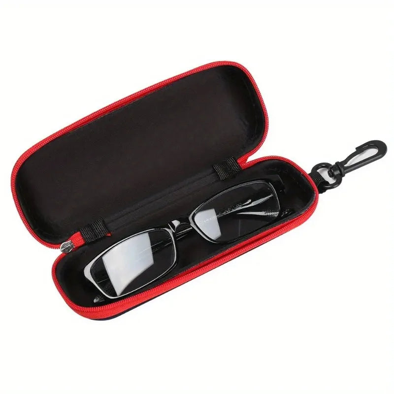 Rectangle Zipper Glasses Case – Portable Eyewear Storage Bag