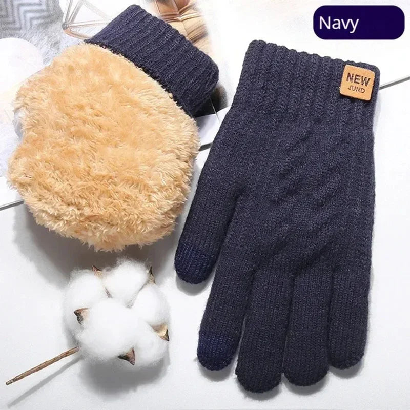 VIBE Touchscreen Winter Knit Gloves – Warm Plush Unisex
