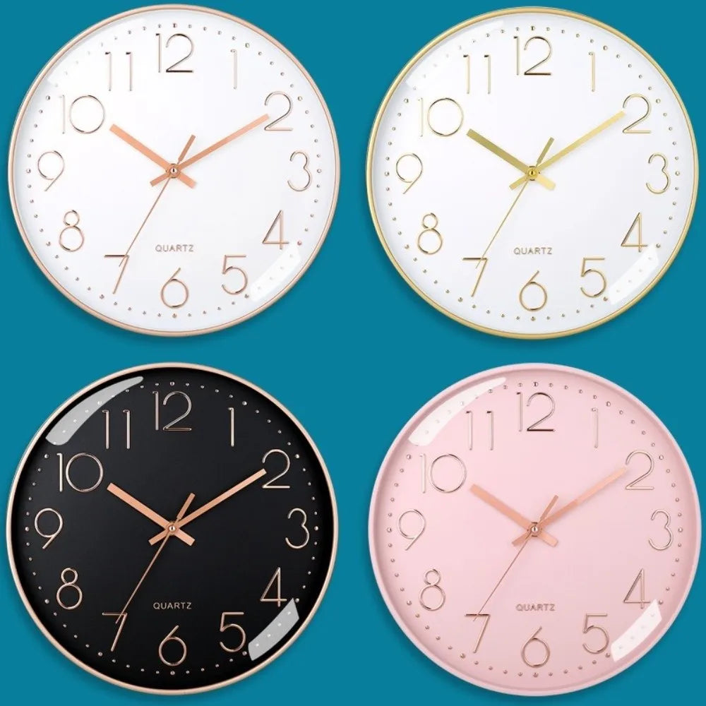 8 Inch Silent Quartz Wall Clock – Battery Operated Home Decor