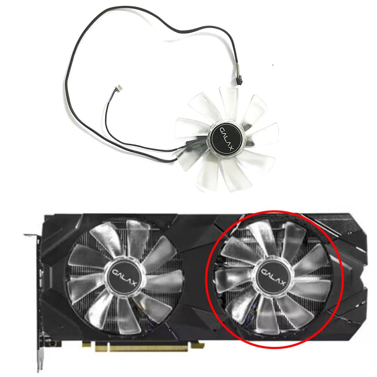 2-Pack 100mm 4-Pin GPU Fans for GALAXY RTX 2080 2070 2060S