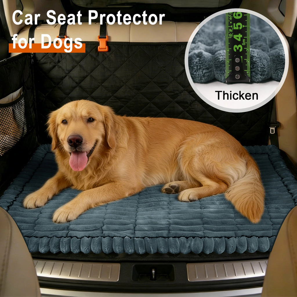 Backseat Dog Car Seat Cover – Soft Washable Travel Pet Mat
