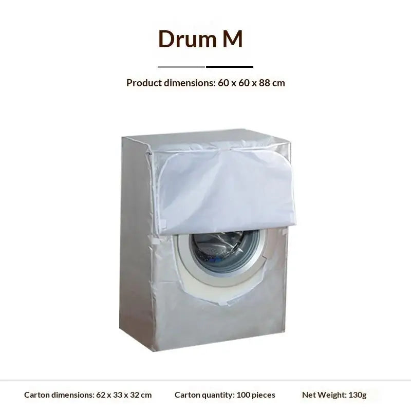 Universal Silver Washing Machine Cover – Waterproof Front Load