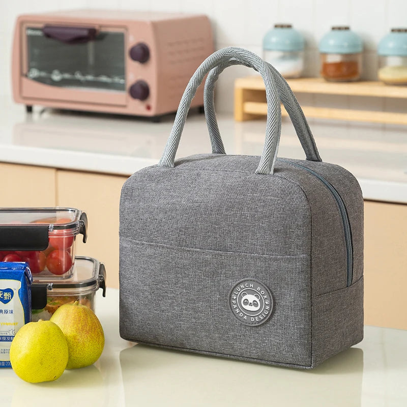 Thermal Insulated Lunch Bag Canvas Tote for Kids & Adults