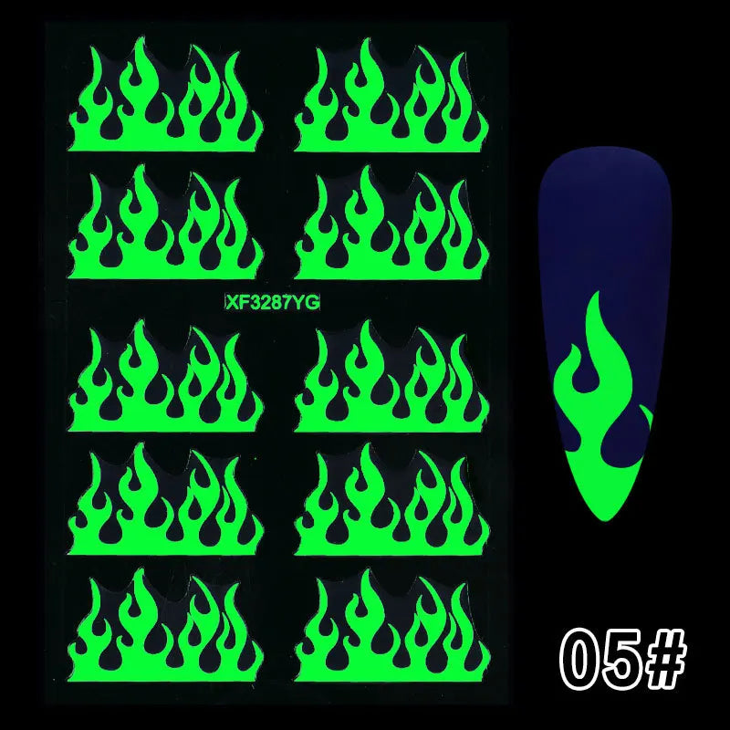 Glow in the Dark Nail Art Stickers – Halloween DIY Manicure