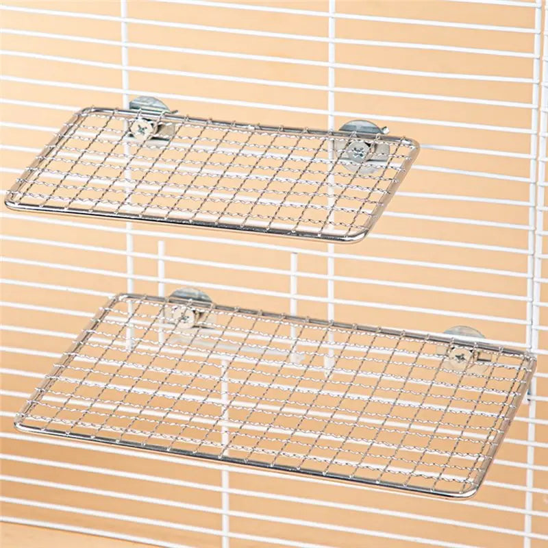 Stainless Steel Parrot Perch Platform – Bird Exercise Shelf