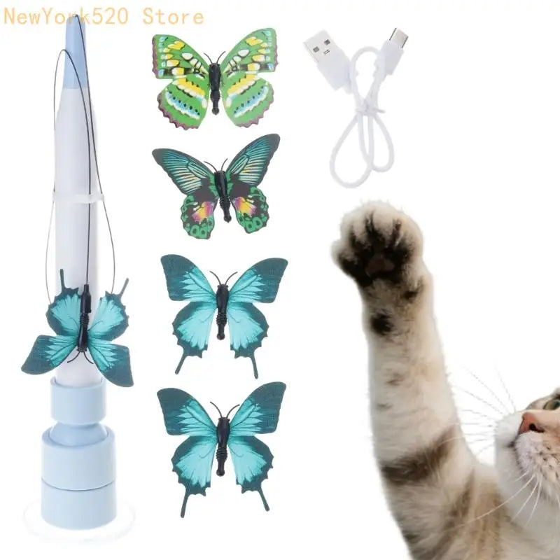 Electric Cat Teaser Wand Toy with Suction Cup – Auto Motion