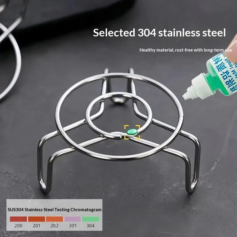304 Stainless Steel Mini Steaming Rack – Rustproof Egg Steamer