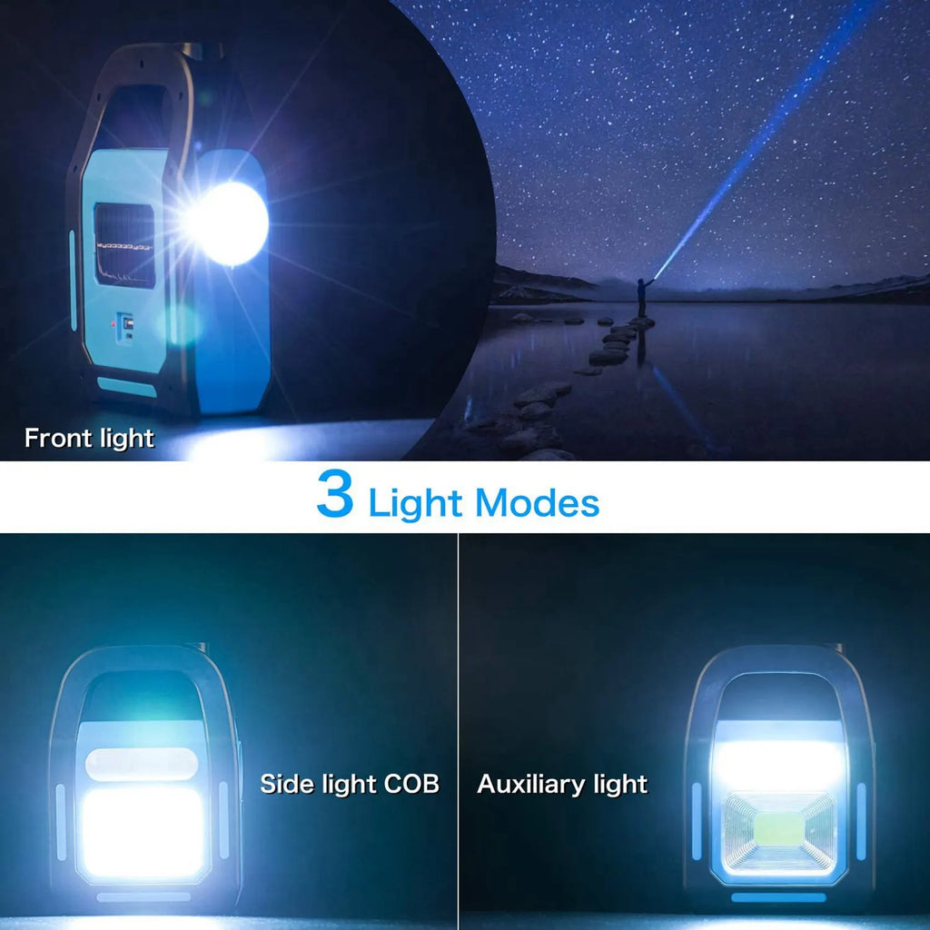 3-in-1 Solar USB COB LED Camping Lantern & Flashlight | VIBE
