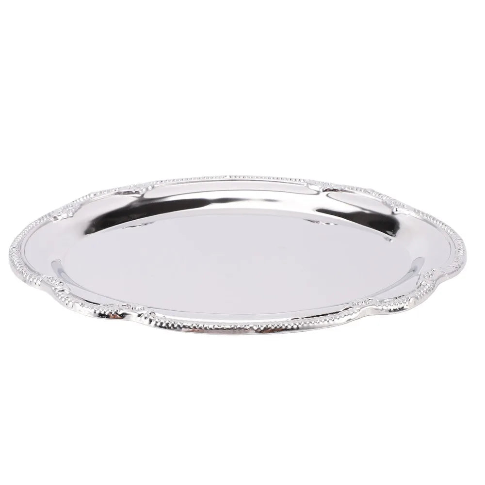 VIBE Oval Stainless Steel Serving Tray – Polished Food Platter