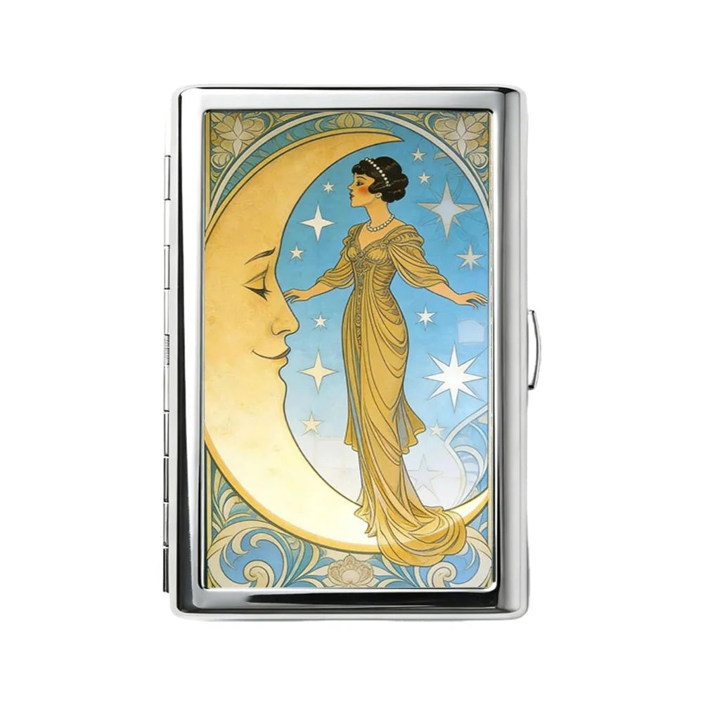 Vintage Metal Business Card Case – Slim Snap-Shut Holder