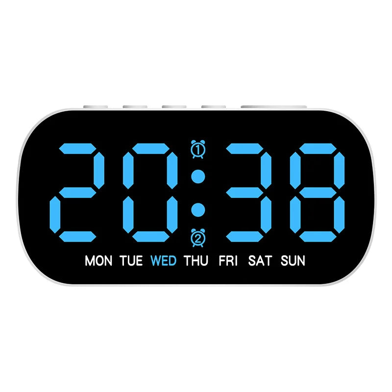 USB Digital Alarm Clock – Dual Alarm, Temperature, Night Mode
