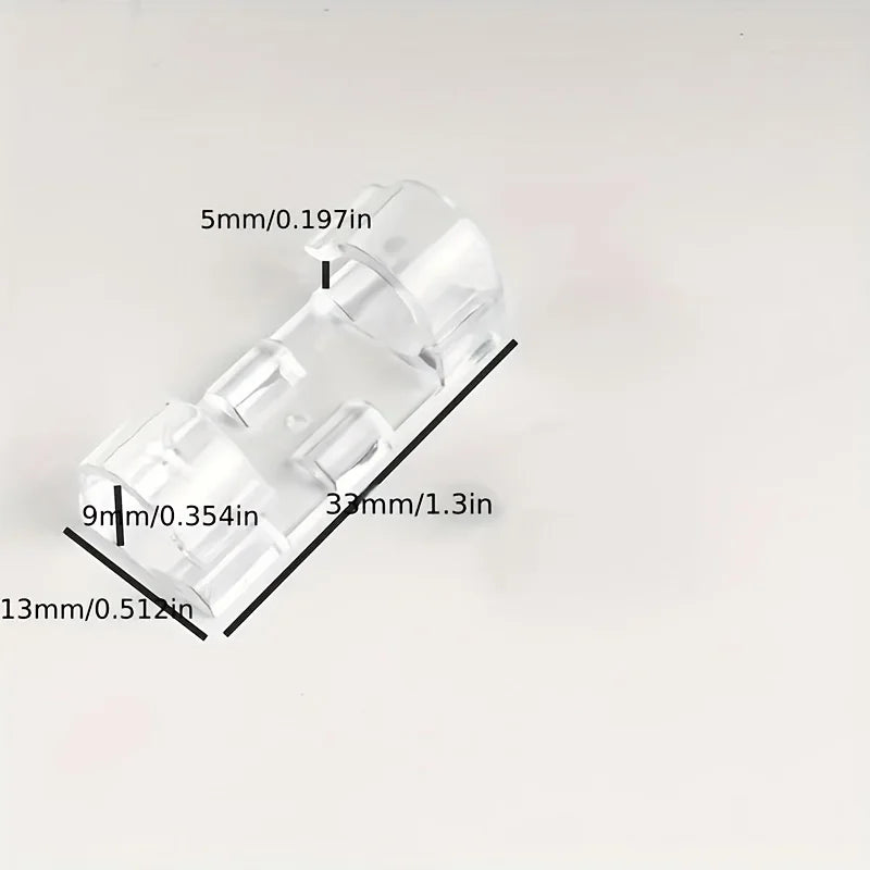 Clear Adhesive Cable Clips – No-Drill Wire Organizers 20/40/60pc