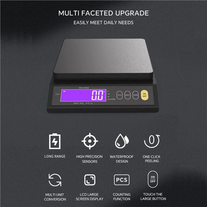 VIBE A01F-2X Rechargeable Digital Kitchen Scale 10kg – 2 Pack