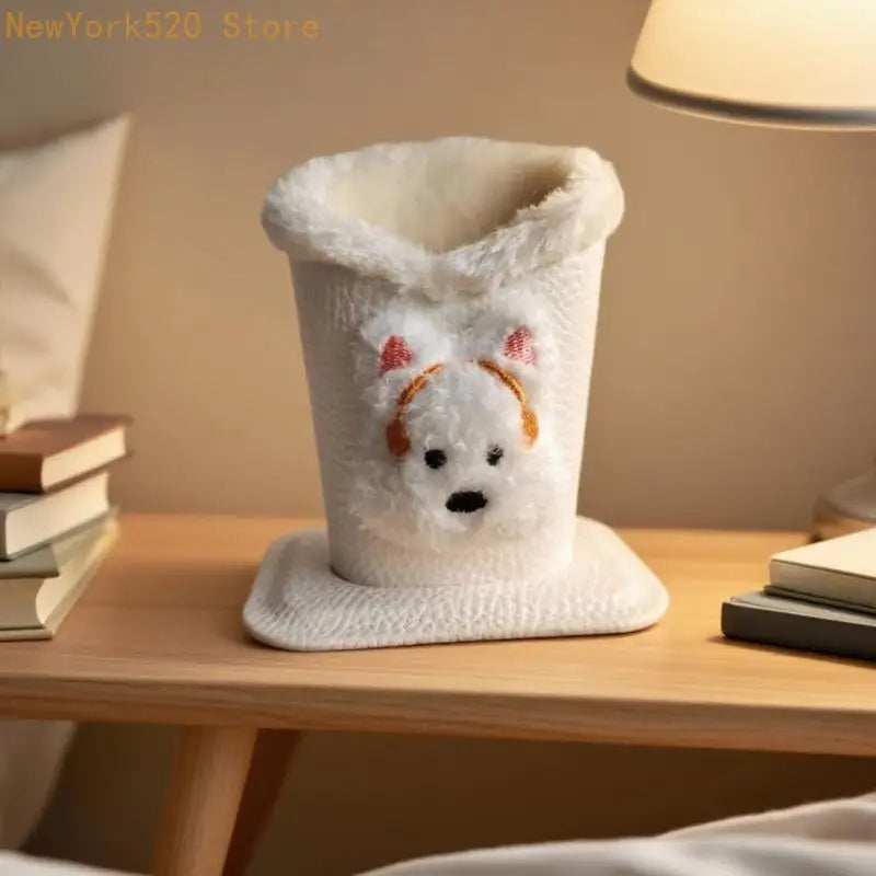 Cartoon Plush Eyeglasses Holder & Desk Organizer Stand