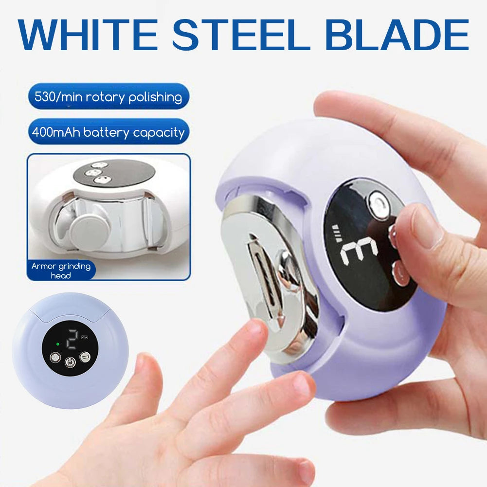 3-in-1 Electric Nail Clipper Trimmer – Baby-Safe & USB Rechargeable