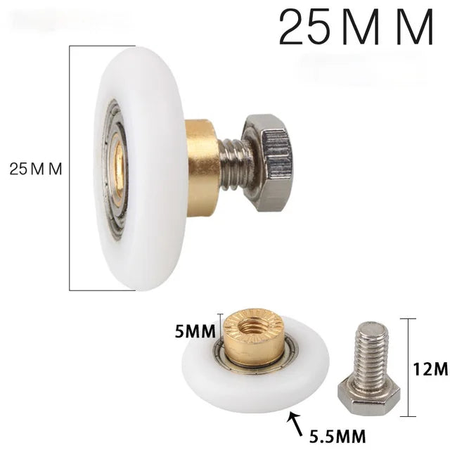 8-Piece Shower Sliding Door Roller Set – Nylon Copper Wheels