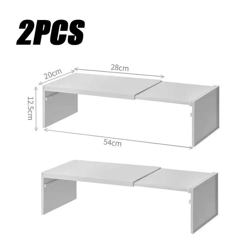 Stretchable Cabinet Shelf Spice Organizer Rack 1-2 Pcs