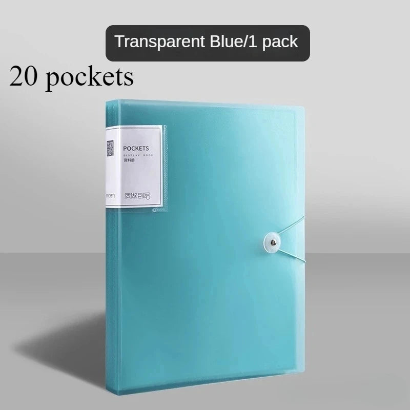 VIBE A4 Clear Plastic Document Folder – Durable File Storage