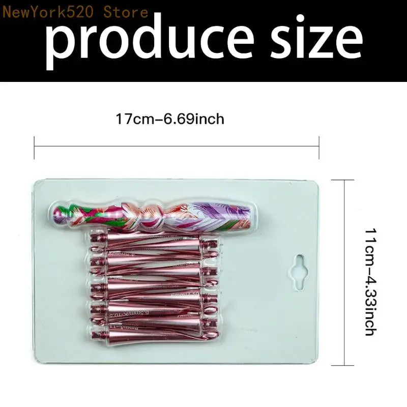 Interchangeable Aluminium Crochet Hook Set – Multi-Size ABS Handle