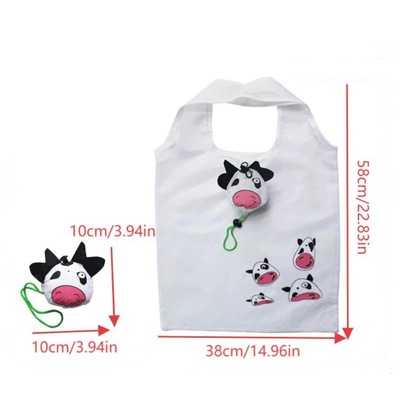 Cute Animal Foldable Reusable Shopping Tote Bag Large Capacity