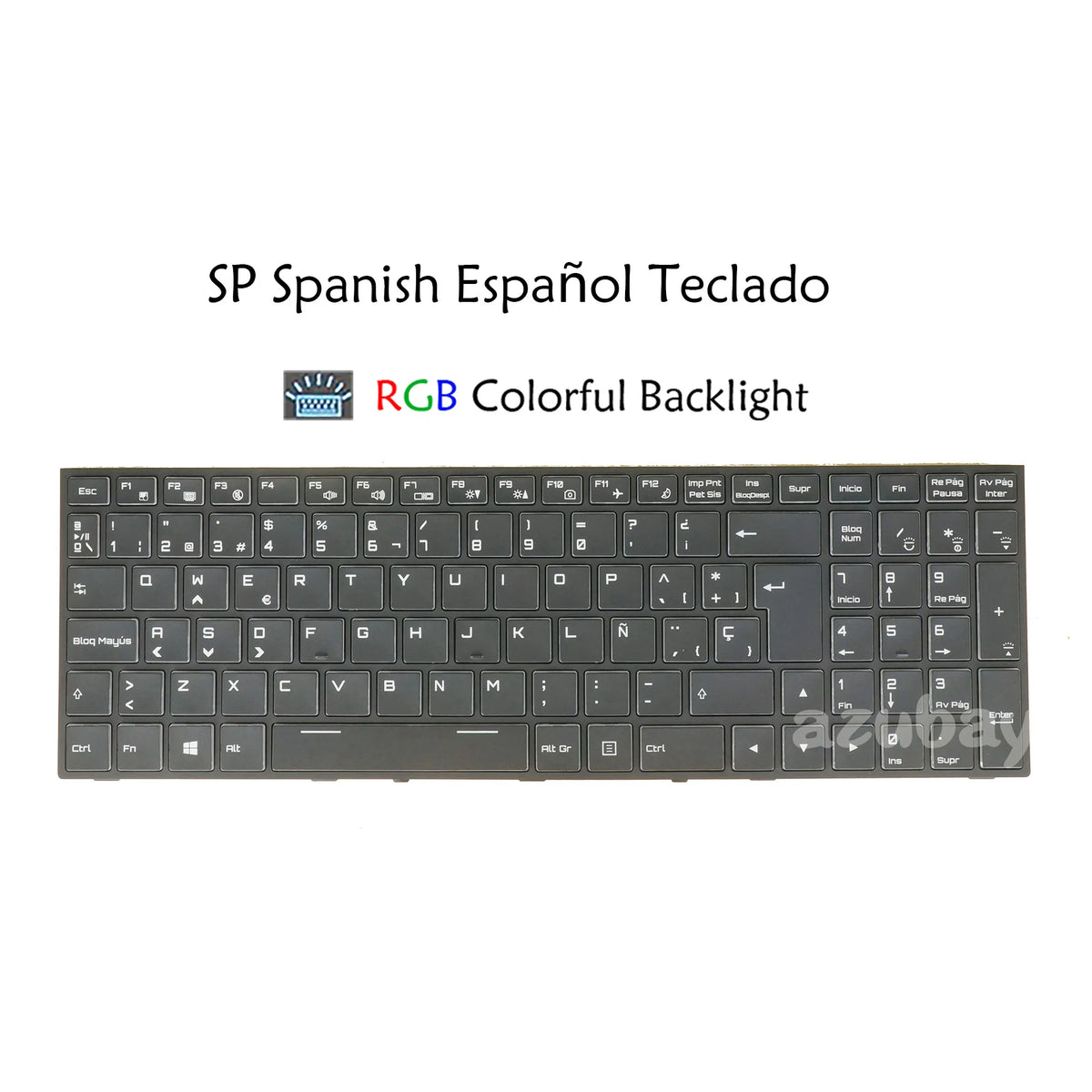 RGB Backlit Keyboard for Clevo P650 P651 P655 P670 | Multi-Language