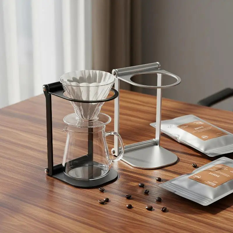 Foldable Pour Over Coffee Dripper Stand | Portable Aluminum