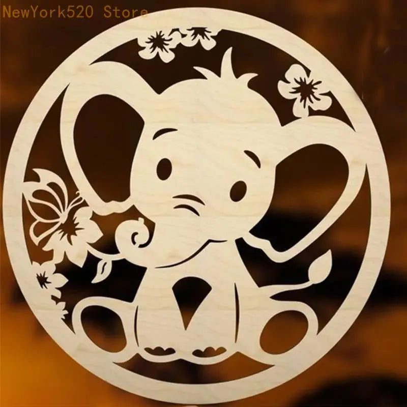 Elephant Round Embossing Cutting Die – Cards & Scrapbooking