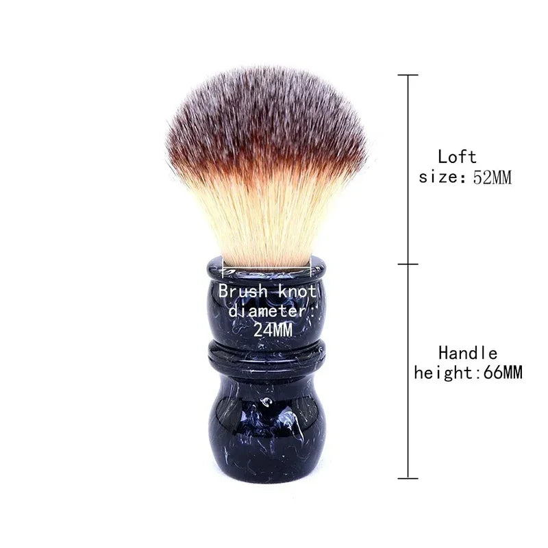 Men's 24mm Shaving Brush – Resin Handle & Synthetic Hair Knot