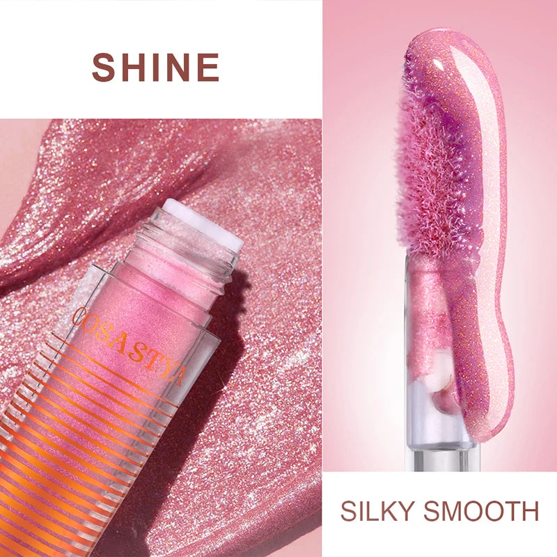 Metallic Glitter Lip Gloss 6 Shades – Waterproof & Long-Lasting