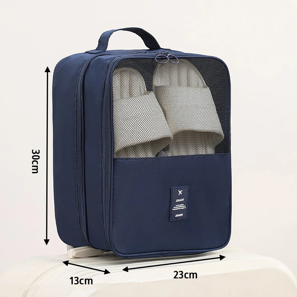 Portable Travel Shoe Bag – 3-Pair Multi-Use Organizer