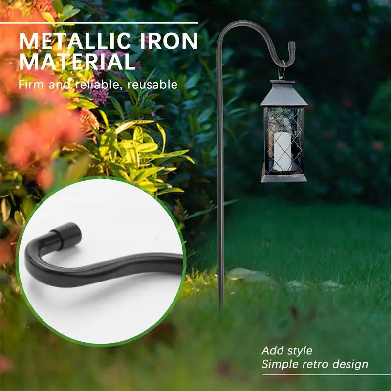 Rust-Resistant Shepherd Hook Garden Stake & Bird Feeder Pole
