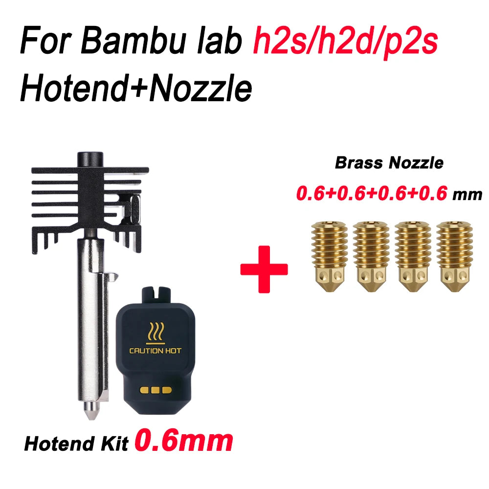 Sprouture Lab Hotend Kit Bambu Lab P2S H2D – Hardened Steel Nozzle