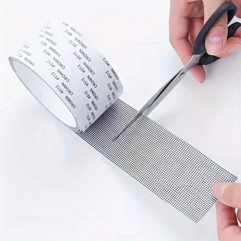Window Screen Repair Tape – Self-Adhesive Mesh Patch Roll