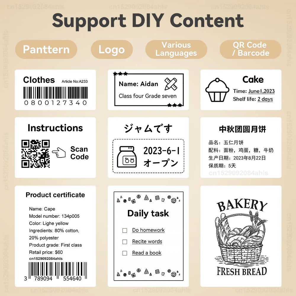 Labelwell P50 Mini Bluetooth Thermal Label Printer Inkless